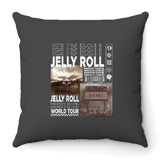 Discover Jelly Roll Music Throw Pillows, 90s Y2K Merch Vintage Jelly Roll