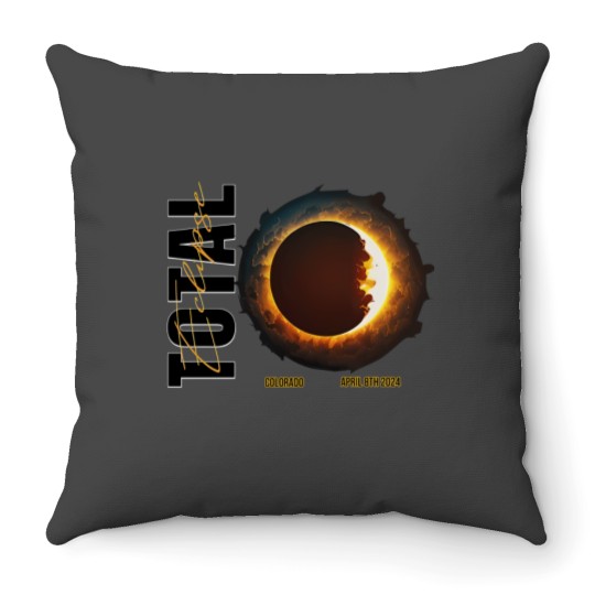 Discover Custom Total Solar Eclipse April 2024 Throw Pillows, America Totality Eclipse 2024
