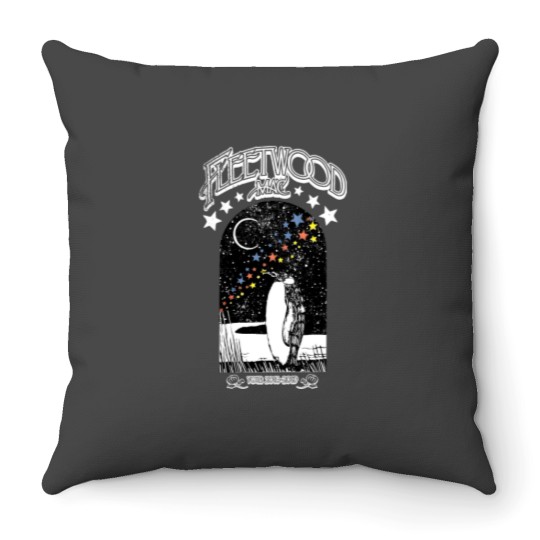 Discover Fleetwood Mac Penguin Portrait, Tour 2018-2019 White Throw Pillows