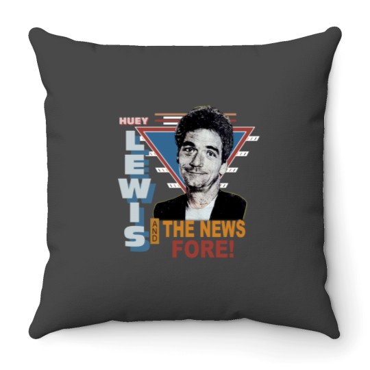 Discover Vintage 1986 Huey Lewis and the News Pop Rock Throw Pillows