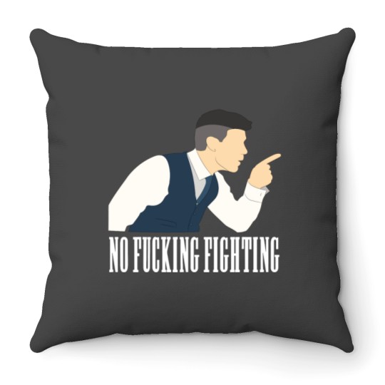 Discover No ing fighting! Tommy Shelby cartoon Throw Pillows