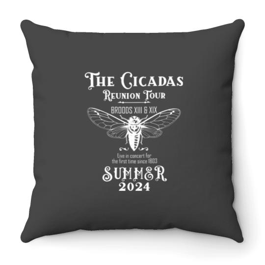 Discover Cicada Concert Tour 2024 Throw Pillows