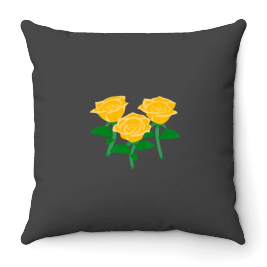 Discover ACNH Yellow Rose Active Throw Pillows