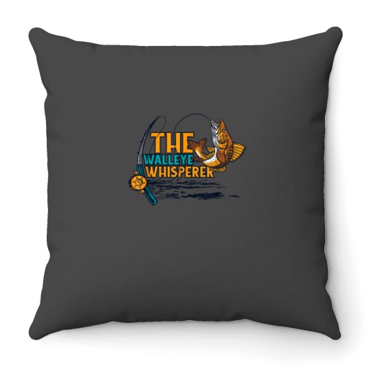 Discover The Walleye Whisperer Zander Hooks Lures Walleye Fishing Throw Pillows