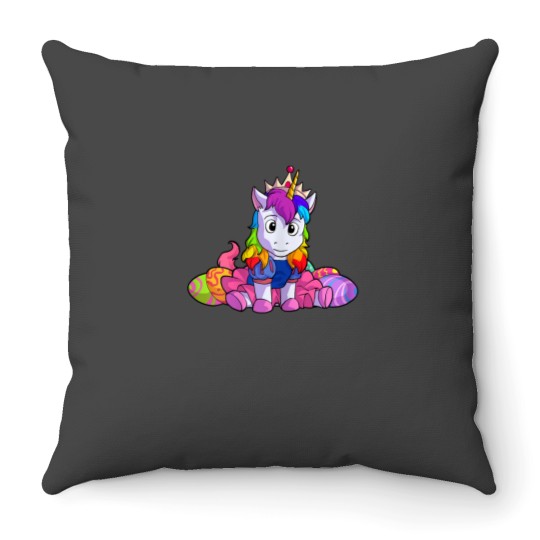 Discover Easter shirt girls Easter outfit unicorn shirt girls Throw Pillows