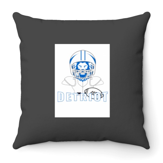 Discover Detriot football Throw Pillows