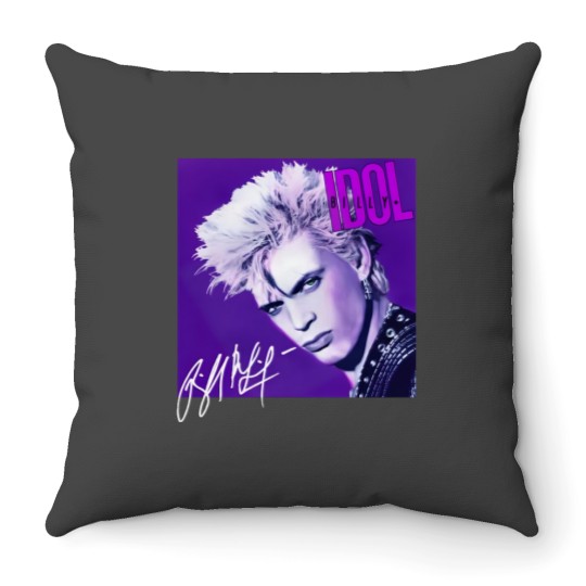 Discover Billy Idol Throw Pillows Billy Idol Whiplash Smile Song Cotton Throw Pillows Men Women