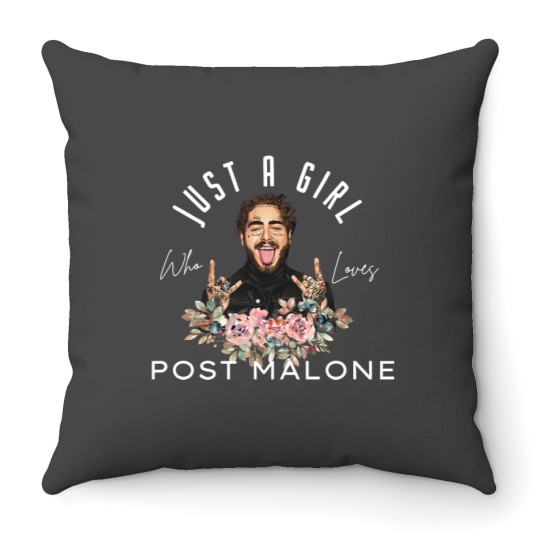 Discover Just A Girl Who Loves Post Malone Throw Pillows