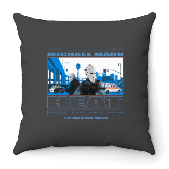 Discover Heat Movie Graphic Throw Pillow - 90s Action Film Memorabilia