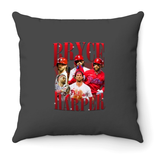 Discover BRYCE HARPER Vintage Throw Pillows, Bryce Harper Homage Throw Pillows