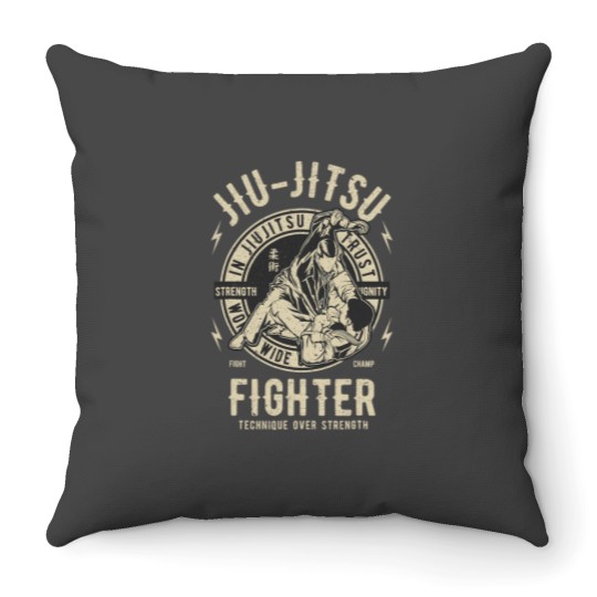 Discover JIU JITSU Shirt BJJ T Shirt Brazilian Jiu Jitsu Throw Pillows