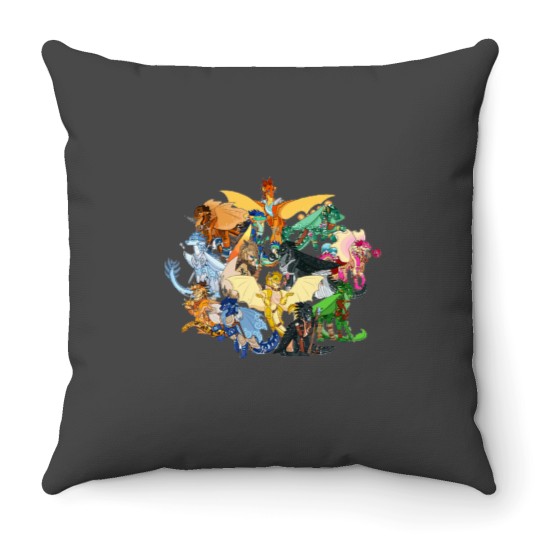 Discover WING OF FIRES LEGENDS FATHOM DARKSTALKER CLEARSIGHT Throw Pillows