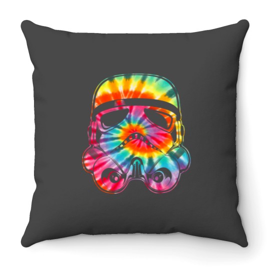 Discover Star Warss Stormtrooper Tie Dye Big Face Throw Pillows