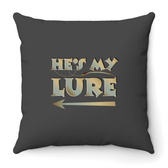Discover He's My Lure His And Hers Fishing Matching Couples Anglers Throw Pillows