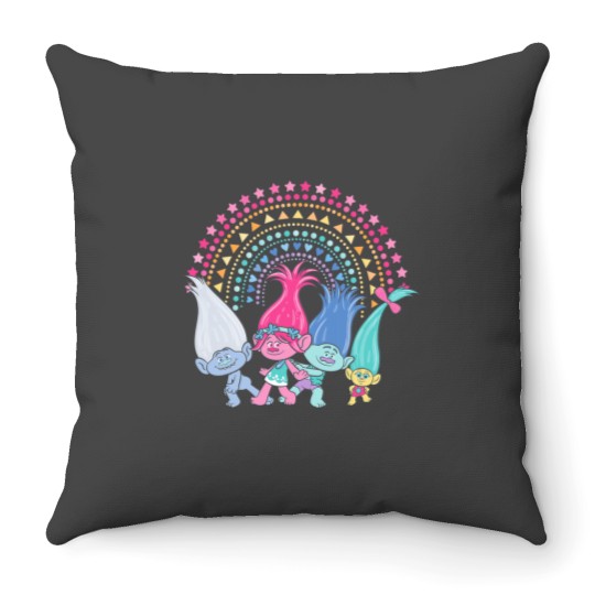 Discover Dreamworkss Trolls Rainbow Trolls Throw Pillows