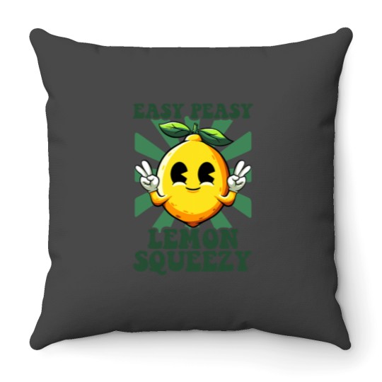 Discover Easy Peasy Lemon Squeezy Lemonade Ceo Funny Lemon Lemonade Throw Pillows