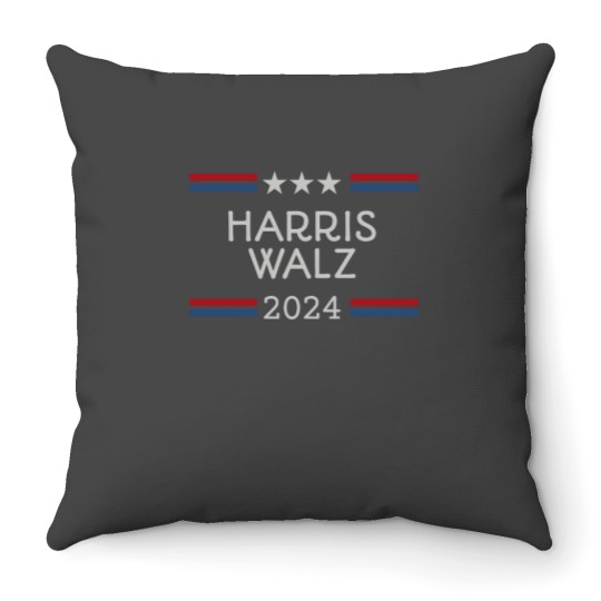 Discover Harris Walz 2024 Throw Pillows, Kamala Harris, Tim Walz, Gift for Democrat