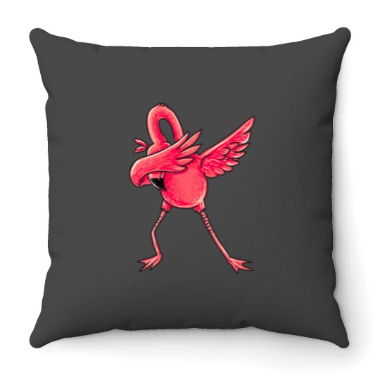 Discover Dabbings Flamingo Shirt Men Women Boys Girls Dab Dance Gifts Throw Pillows
