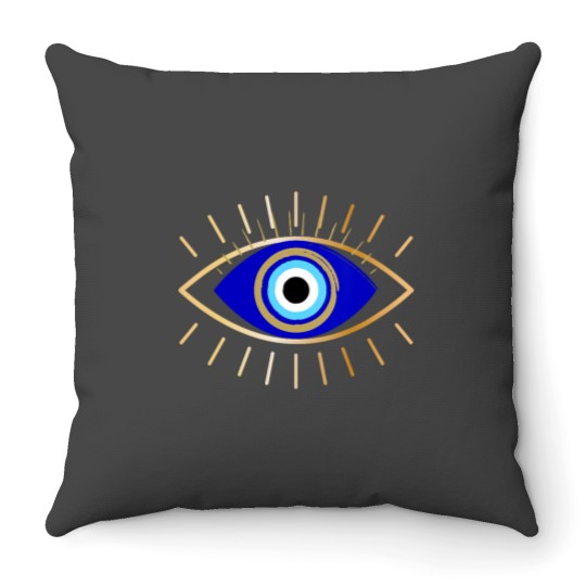 Discover Womens Evil Eye Protection VNeck Throw Pillows