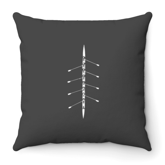 Discover College Rowing Row Crew Boat Throw Pillows