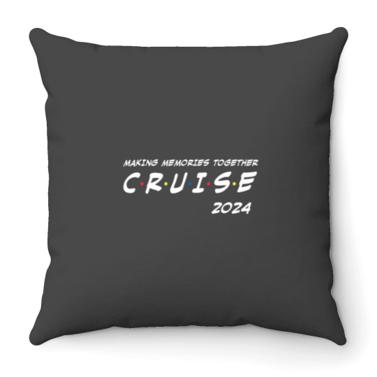 Discover Family Cruise 2024 Making Memories Together Family Vacation Throw Pillows