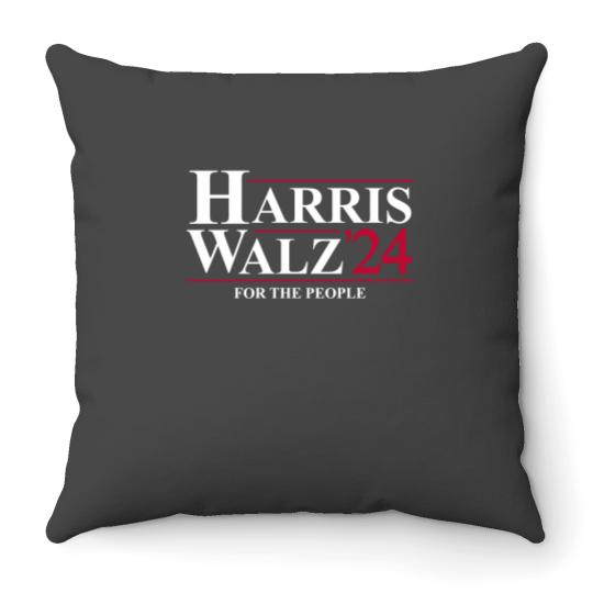 Discover Harris Walz Throw Pillows President Kamala Harris 2024 Throw Pillows