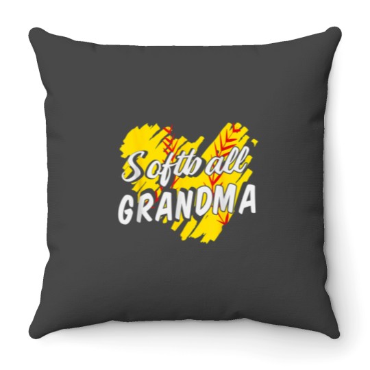 Discover Softball Grandma Softball Designs For Women Grandparents Throw Pillows