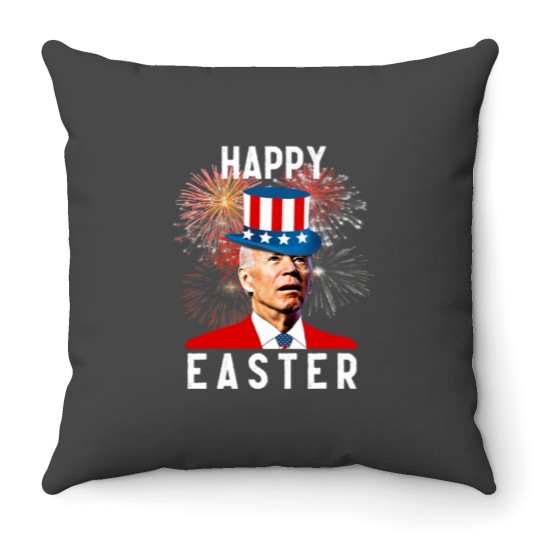 Discover Joe Bidenss Happy Easter For Funny 4th Of July Throw Pillows