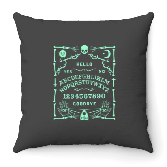 Discover ouijass BOARD TSHIRT SPIRIT BOARD SHIRT Throw Pillows