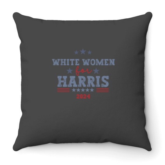 Discover Support Kamala Harris 2024 Throw Pillows - White Women for Harris