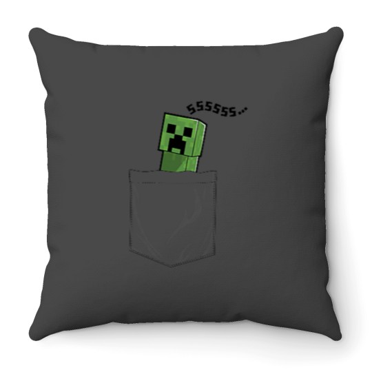 Discover Minecraftss Pocket Creeper SSSS... Throw Pillows