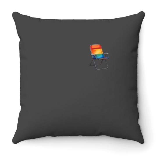 Discover Just a folding chair Throw Pillows