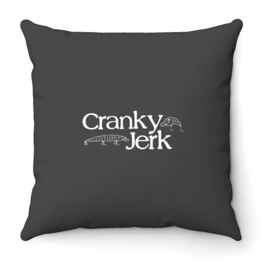 Discover Funny Cranky Vintagess Mens Outdoor Fishing Lure Humor Throw Pillows