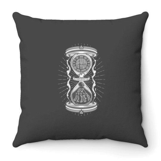 Discover Time dark Essential Throw Pillows