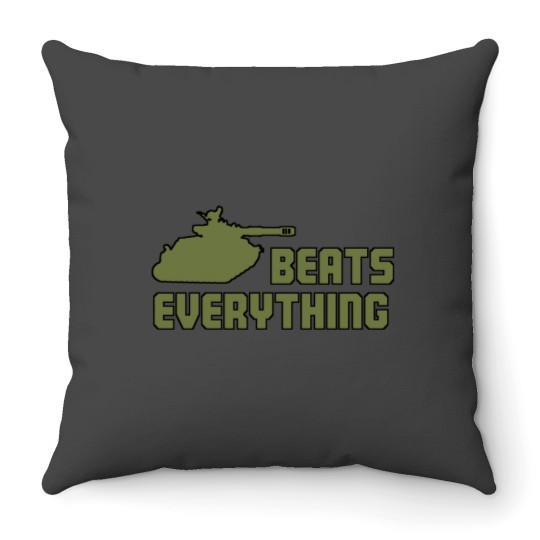 Discover Beats Everything Throw Pillows