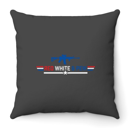 Discover Red White amp Pew Throw Pillows