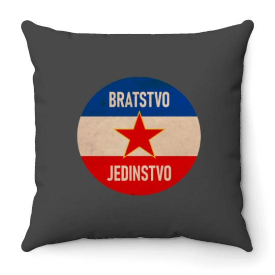 Discover Brotherhood and Unity Yugoslavia Throw Pillows