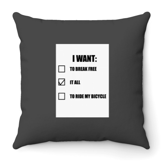 Discover Queen I Want it All Baseball Sleeve Throw Pillows