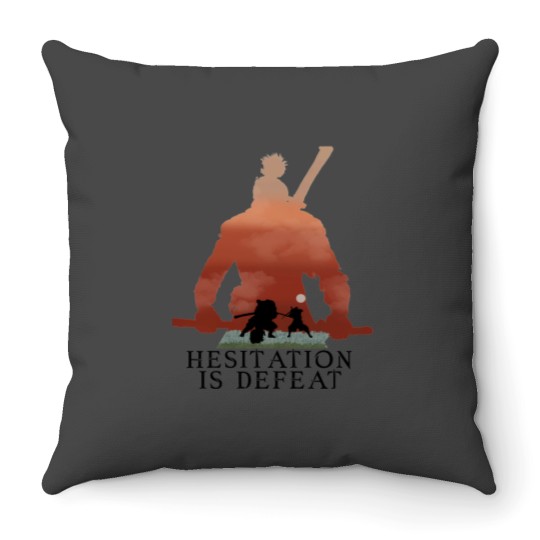 Discover Sekiro Hesitation is defeat V3W Throw Pillows