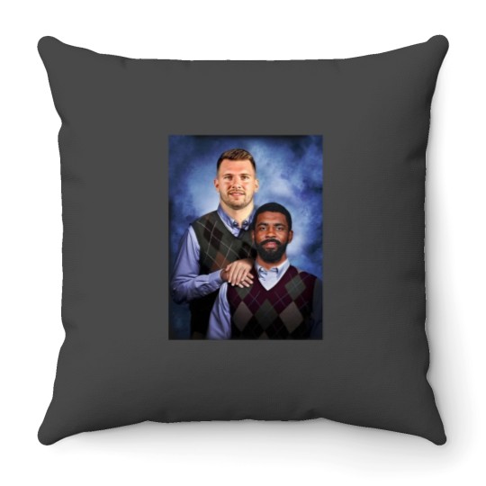 Discover Luka Doncic Kyrie Irvin Funny Throw Pillows, Luka Doncic Throw Pillows