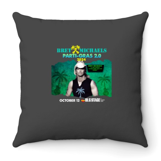 Discover New Popular!!! Bret Michaels Tour 2024 Gift For Fan Throw Pillows