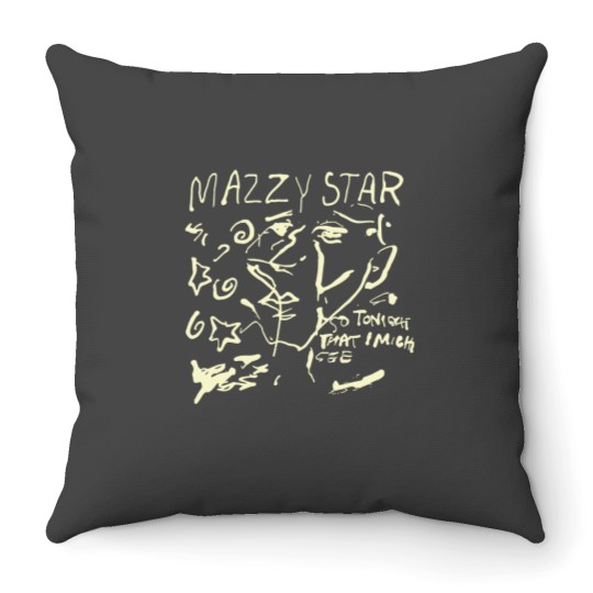 Discover Mazzy Star Throw Pillows - Star So Tonight That basic black 90s Throw Pillows