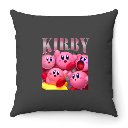 Discover Kirby Throw Pillow - Vintage and Cute Home Decor