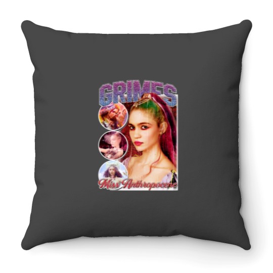 Discover Grimes Vintagess 90s BOOTLEG Style Essential Essential Throw Pillows