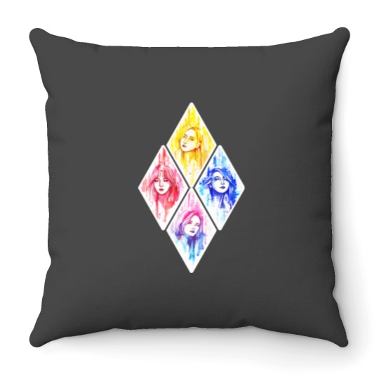 Discover MAMAMOO OT4 Watercolor Painting Throw Pillows