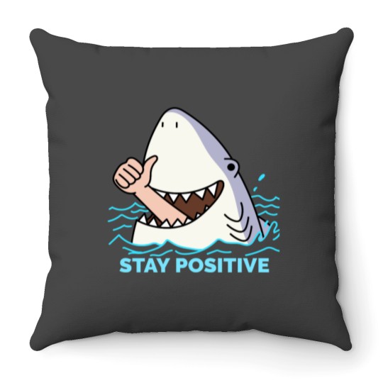 Discover Stay positive Essential Throw Pillows
