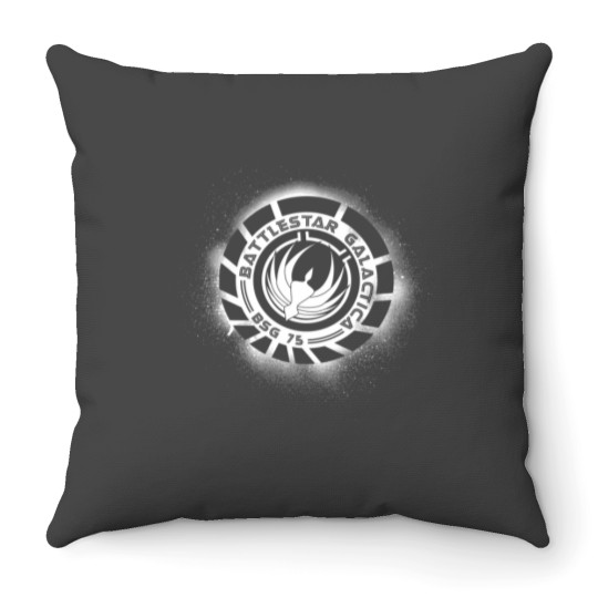 Discover Battlestar Galactica Grunge Dark Blue and White Essential Throw Pillows