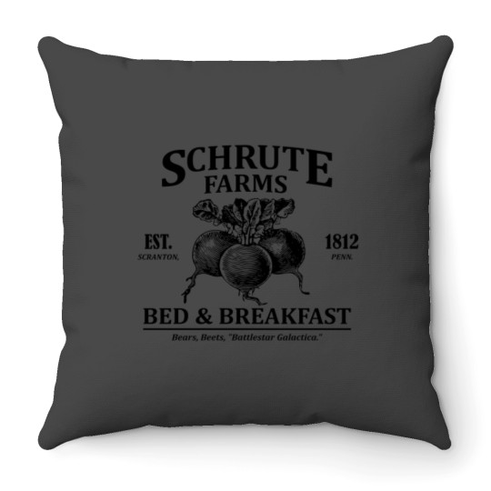 Discover SCHRUTE FARMS Dunder Mifflin Essential Throw Pillows