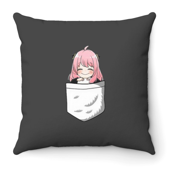 Discover Kawaii Cute Anya In The Pocket Spy x Art Family Throw Pillows