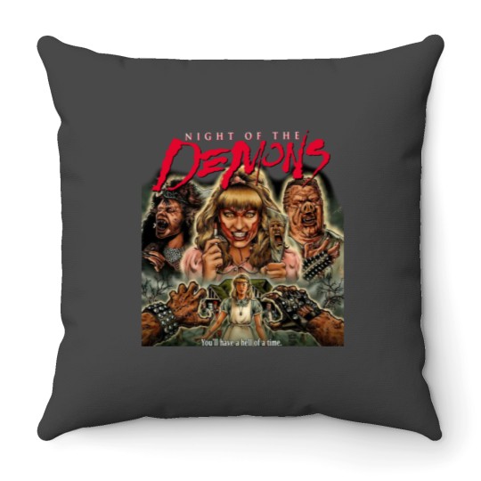 Discover Night Of The Demons Classic Throw Pillows